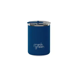 12oz Stainless Steel Ceramic Cup With Hinged Lid Deep Ocean