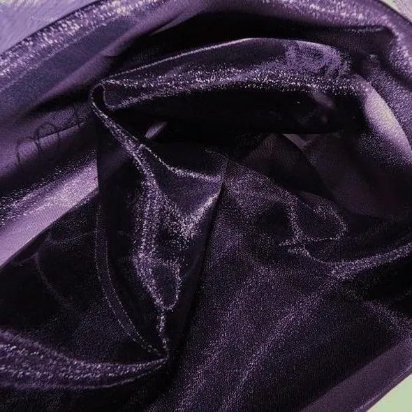 6pcs - Crystal Organza Table Linen 72"x72" Square - Eggplant 387