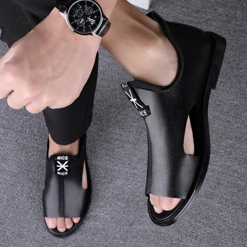 Brand New Summer Men Sandals Leisure Beach Men Shoes High Quality Genuine Leather Sandals Fashion Men&#39;s Sandals