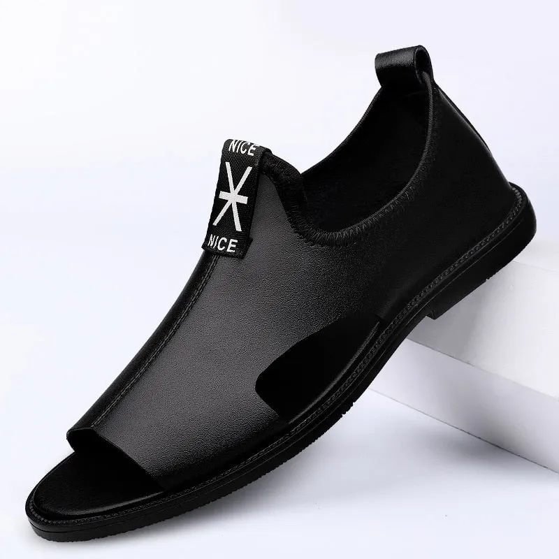 Brand New Summer Men Sandals Leisure Beach Men Shoes High Quality Genuine Leather Sandals Fashion Men&#39;s Sandals