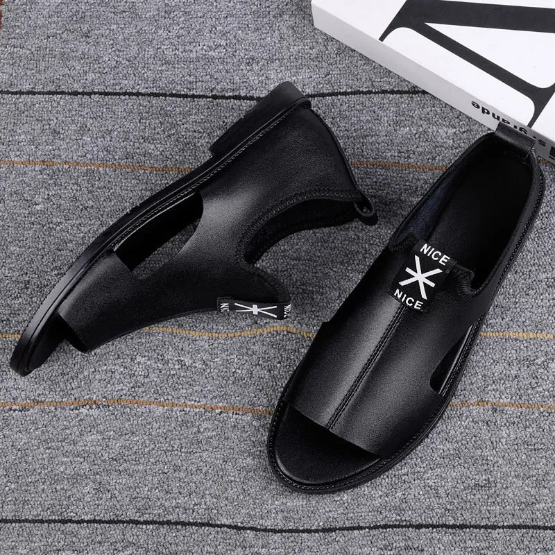 Brand New Summer Men Sandals Leisure Beach Men Shoes High Quality Genuine Leather Sandals Fashion Men&#39;s Sandals
