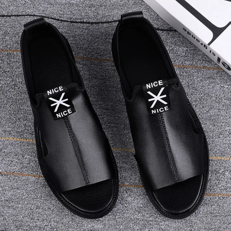 Brand New Summer Men Sandals Leisure Beach Men Shoes High Quality Genuine Leather Sandals Fashion Men&#39;s Sandals
