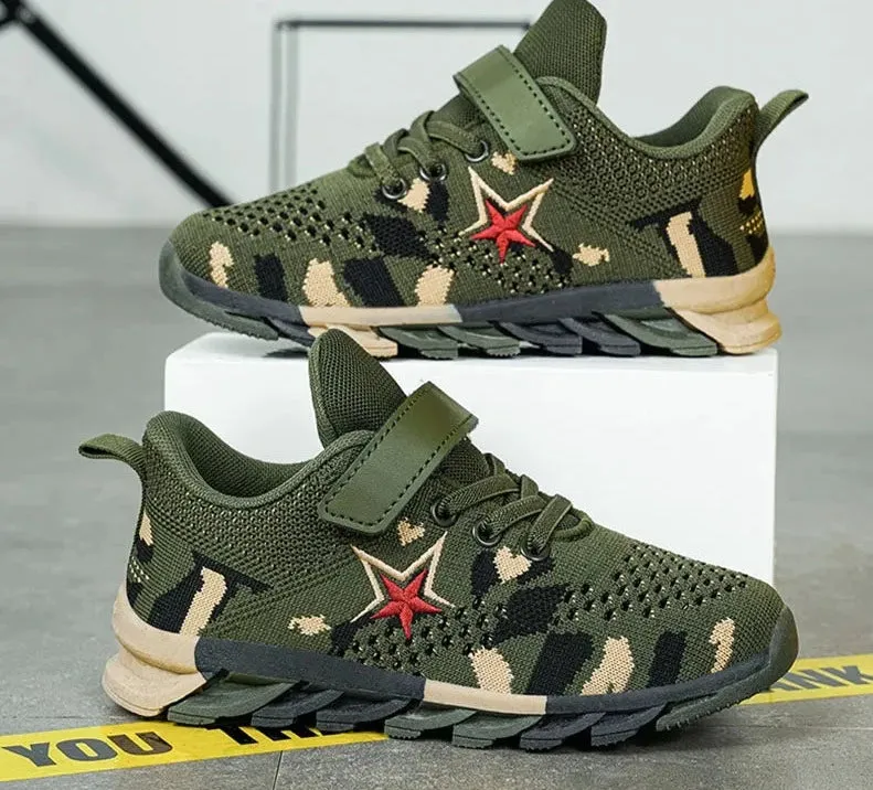 Breathable Mesh Running Sports Shoes for Kid Boys