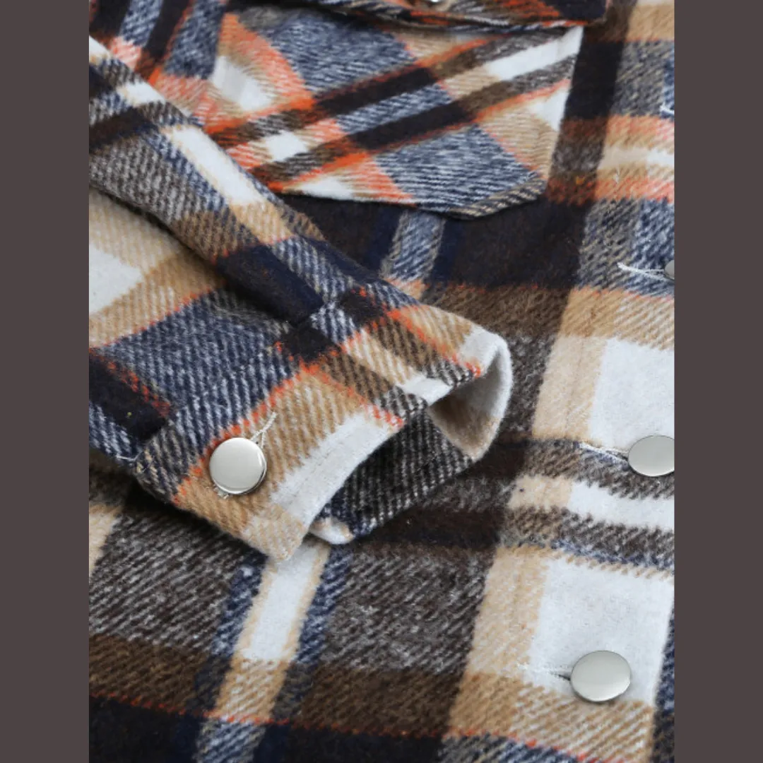 Brown Flannel Plaid Shacket