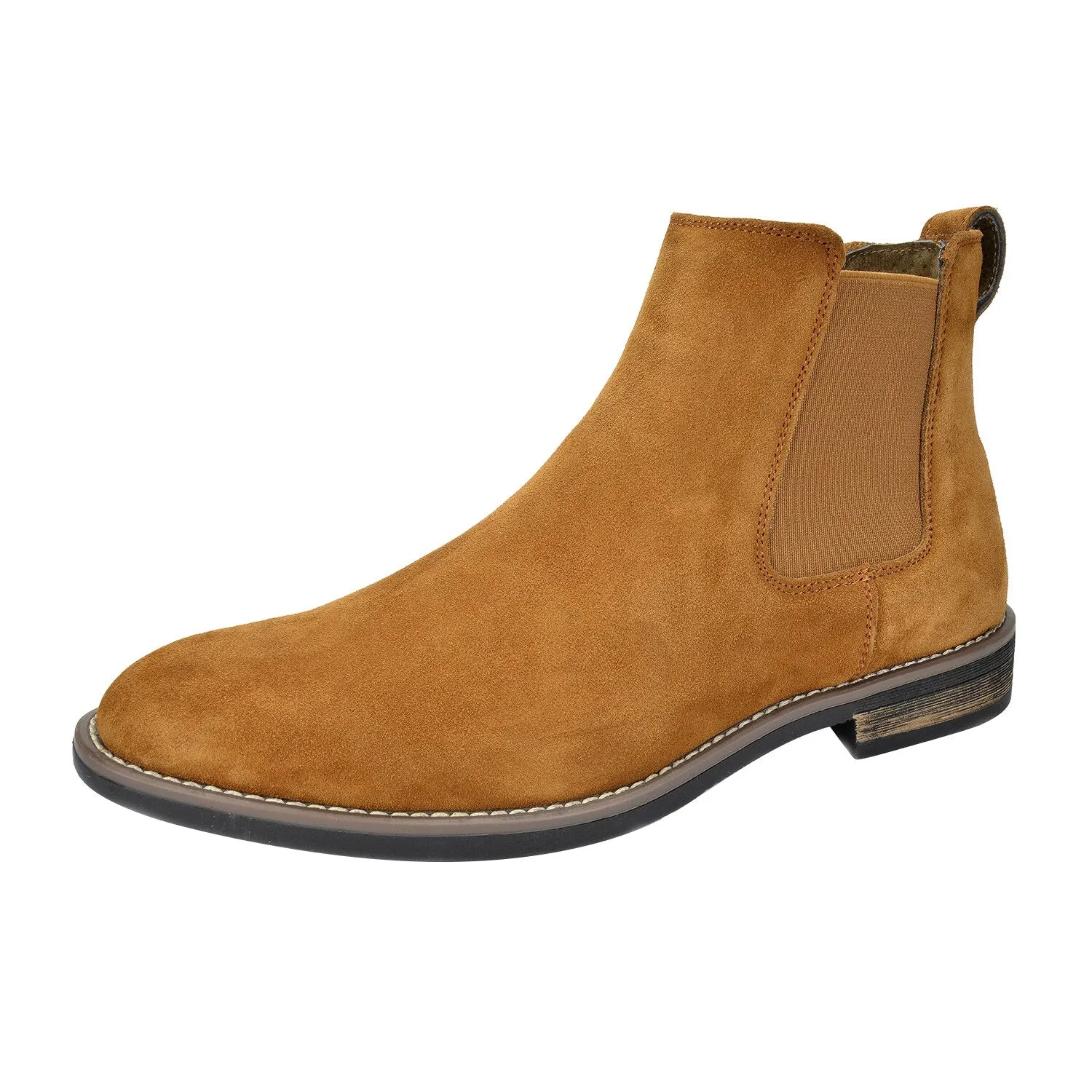 Bruno Marc Men's Suede Leather Chelsea Ankle Boots Brand Retro Buainess Comfortable Elegant Shoes for Men Luxury Spring Winter