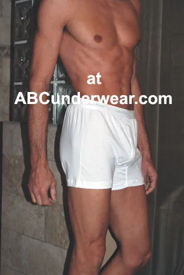 Calvin Klien White Knit Boxer