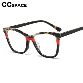 CCspace Unisex Full Rim Square Acetate Eyeglasses 56941