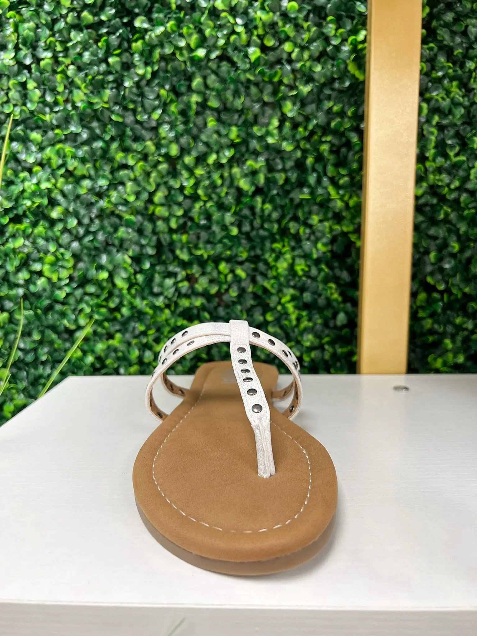 Corkys Swimsuit White Studded Sandals
