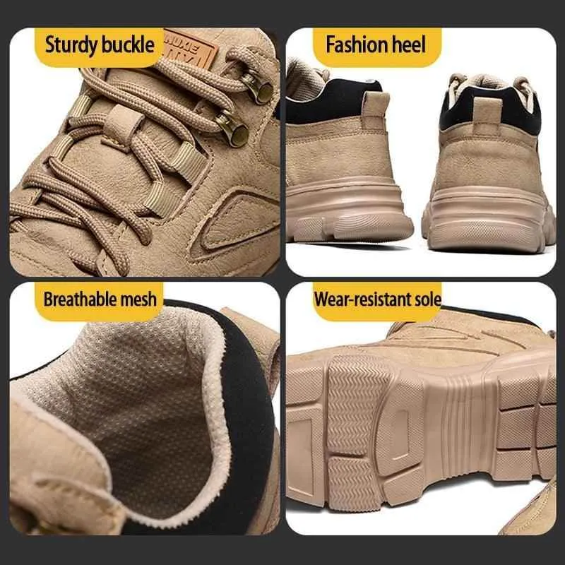CSY365 Men's Safety Work Sneakers Boots: Casual Shoes with Sporty Style