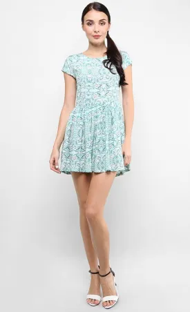 DREAMY DRAGONFLIES CAP SLEEVED DRESS