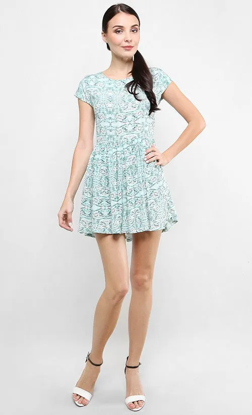 DREAMY DRAGONFLIES CAP SLEEVED DRESS