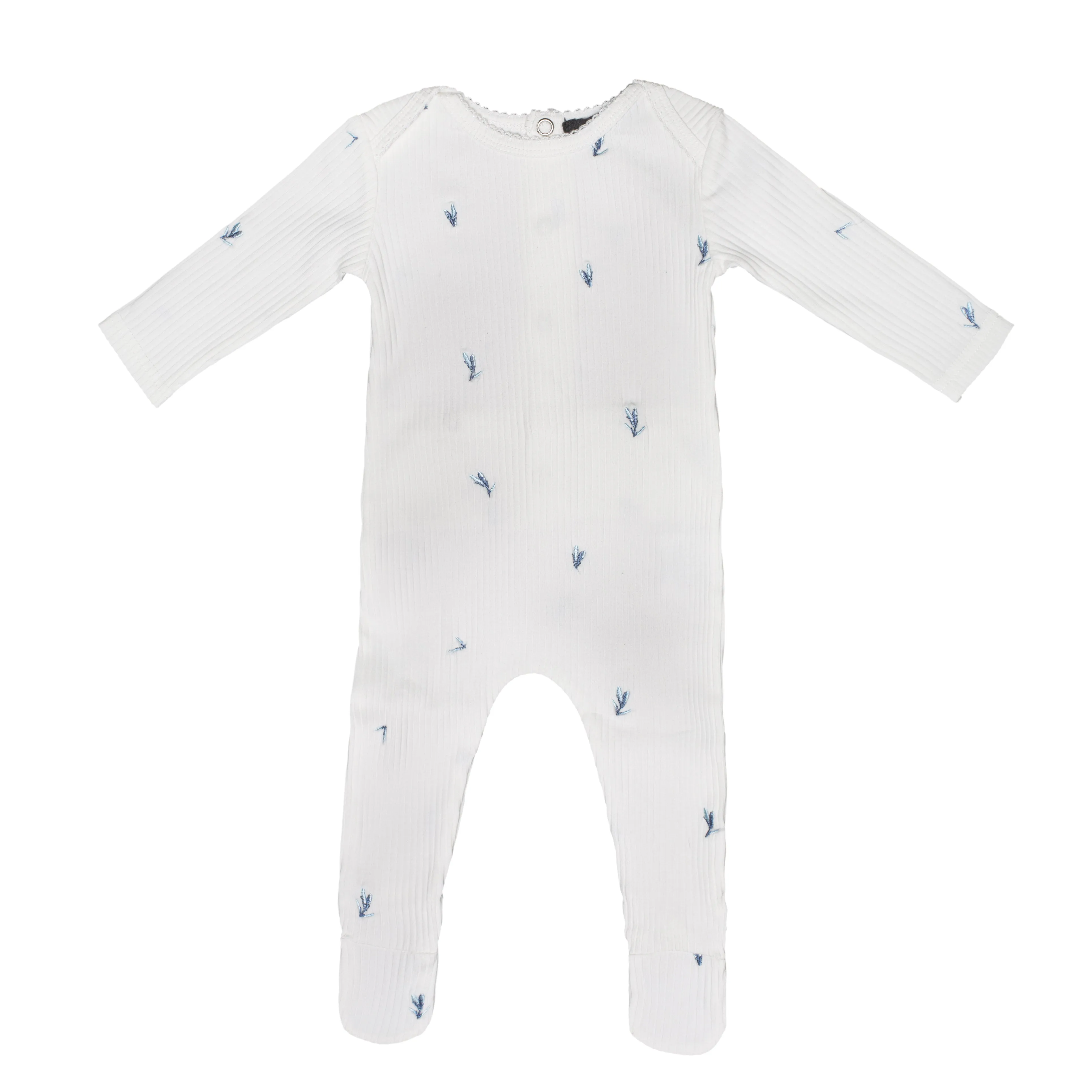 Embroidered Hearts Footie, Boys