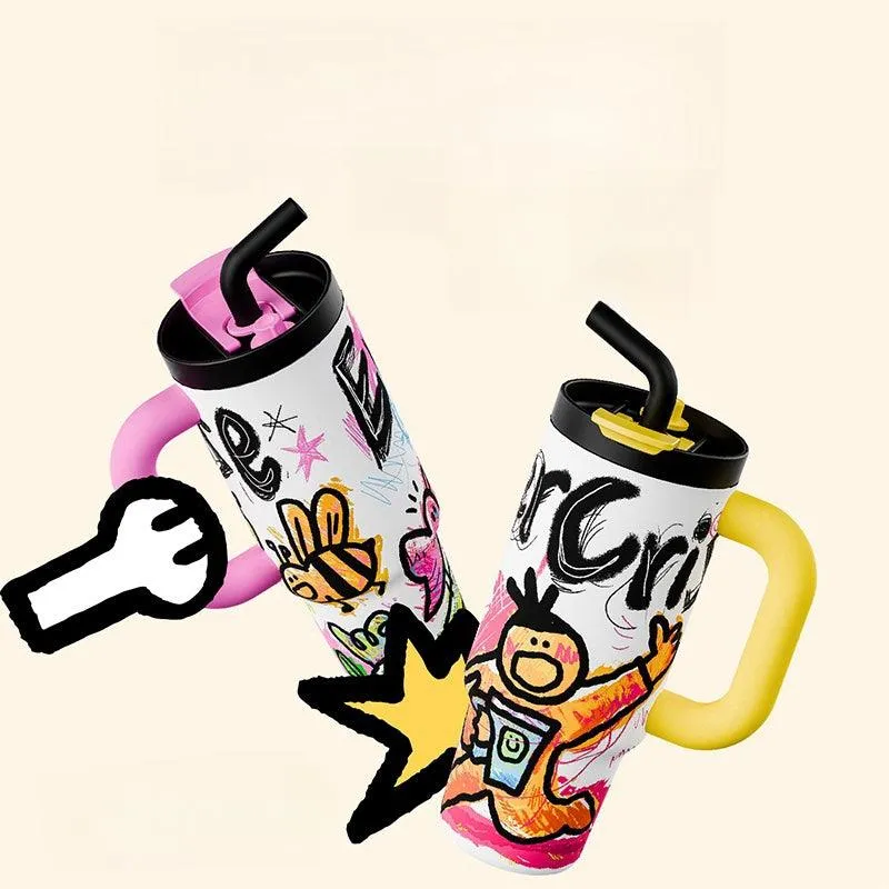 Evercrise Doodle Tuunn Cup 1240ml | Large Capacity Thermos Cup