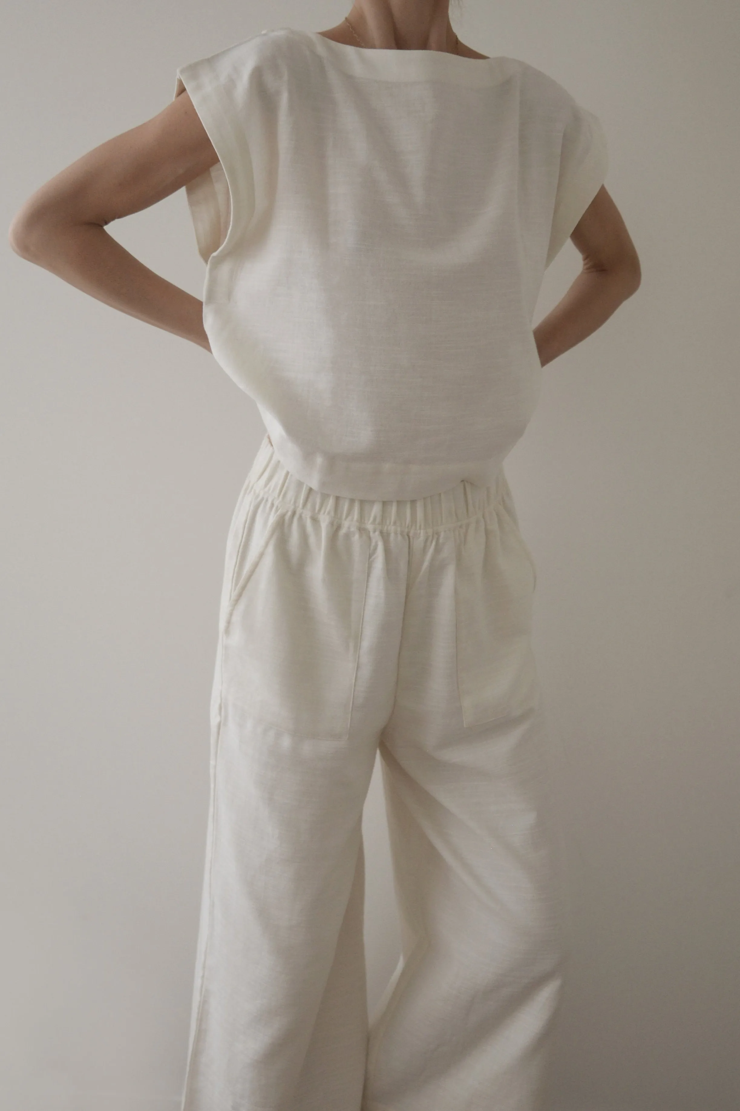 Everyday Pant - Ivory Cotton