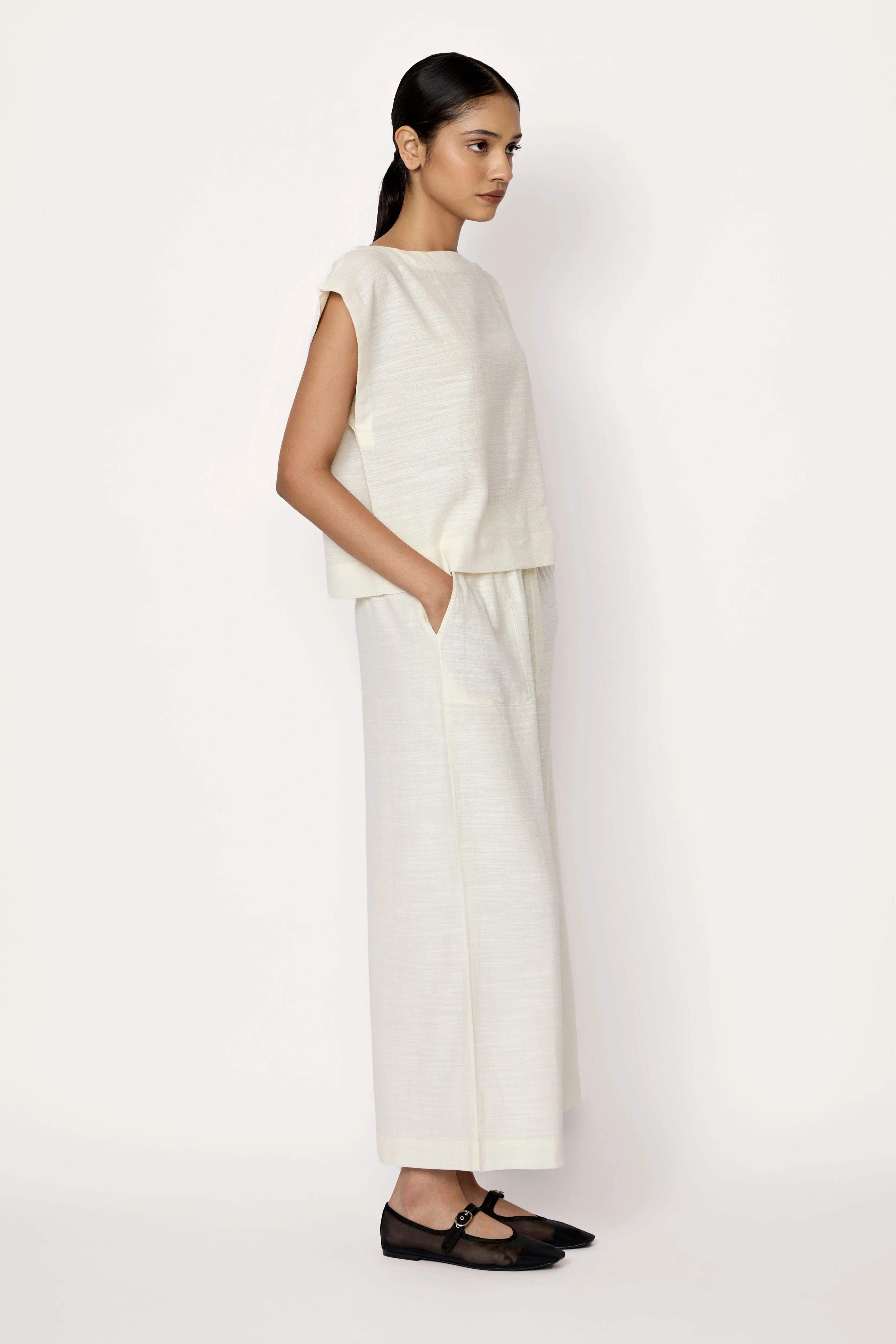 Everyday Pant - Ivory Cotton