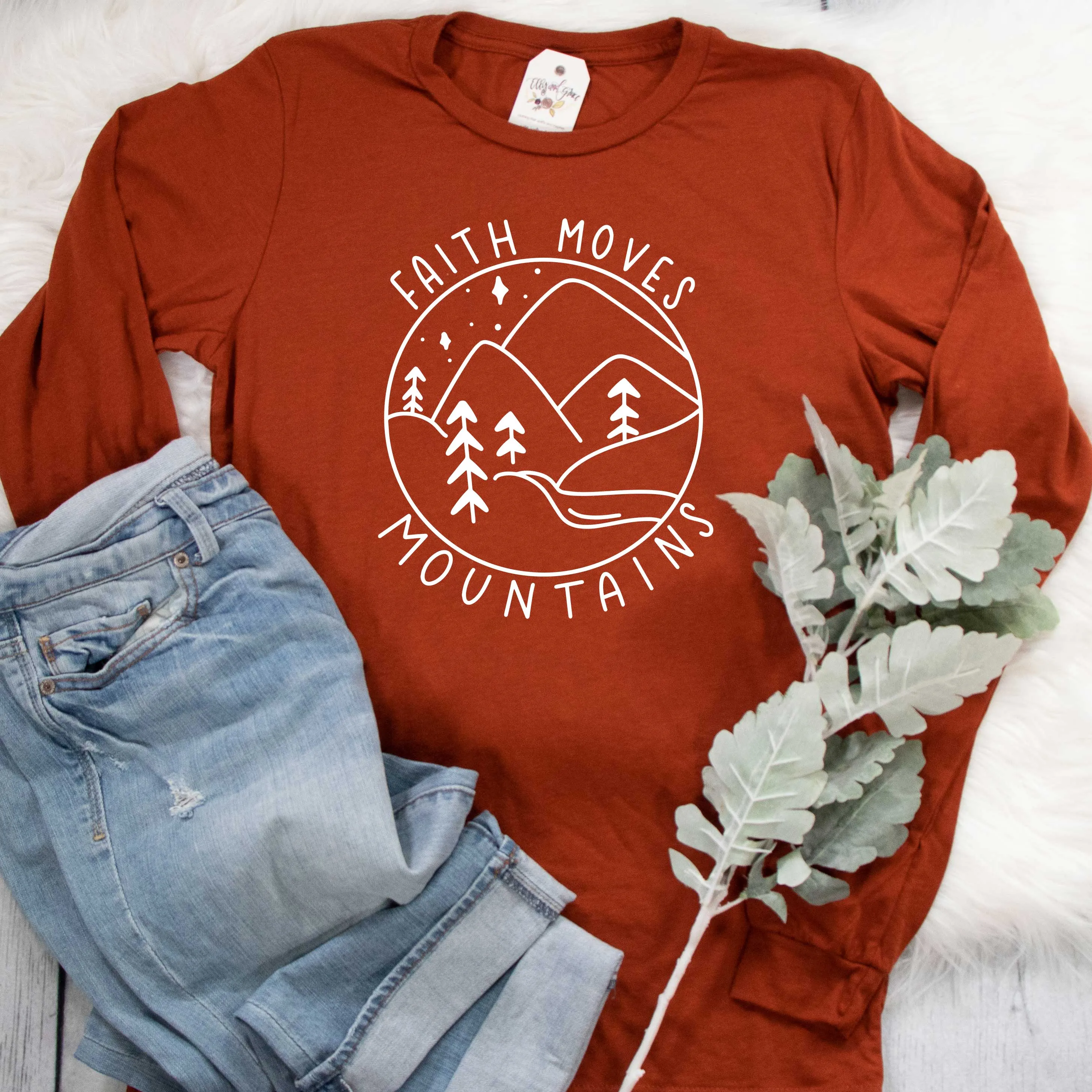 Faith Moves Mountains Crew Longsleeve