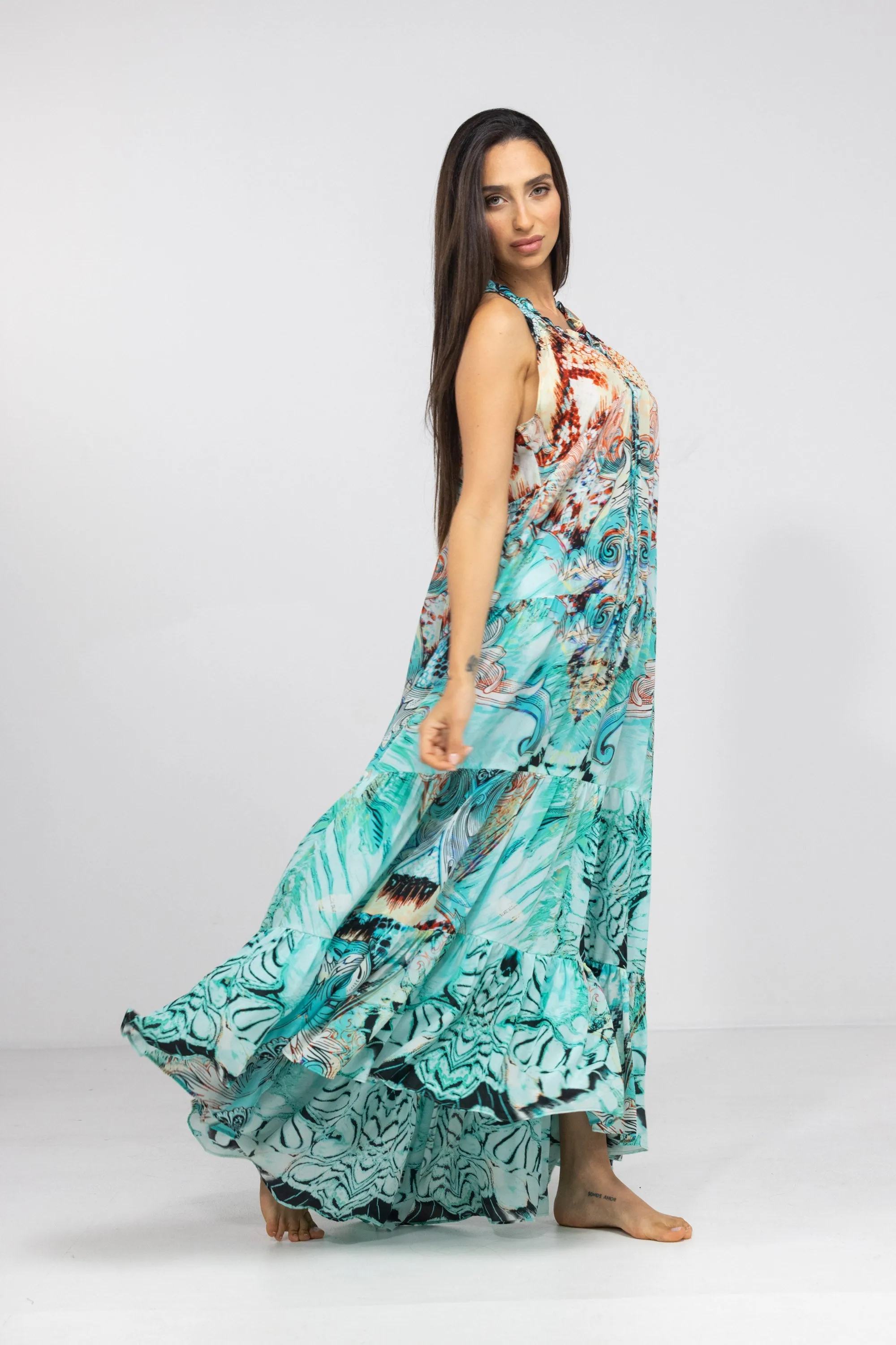 GOLDCOAST - FRILL ARMHOLE MAXI DRESS