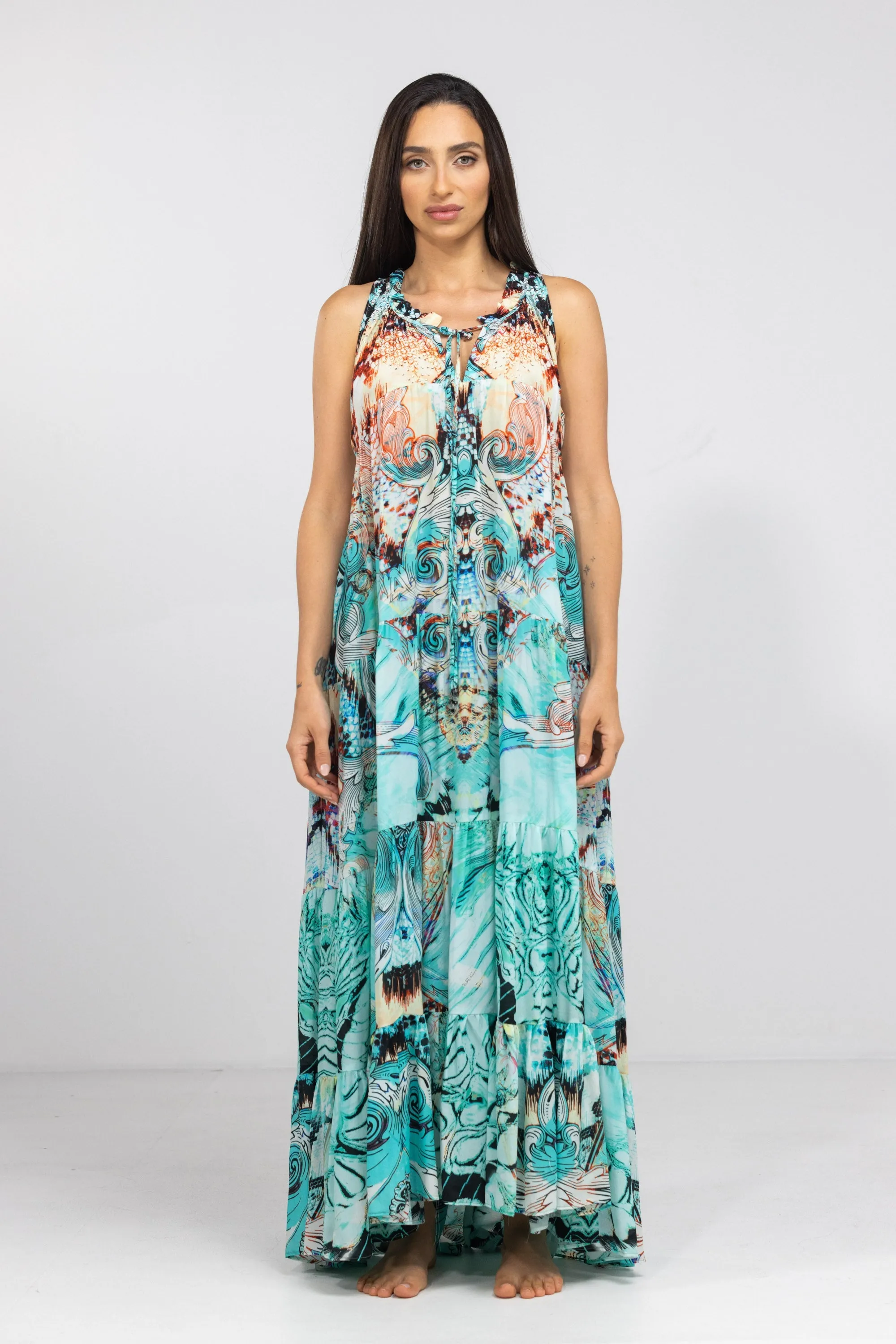 GOLDCOAST - FRILL ARMHOLE MAXI DRESS