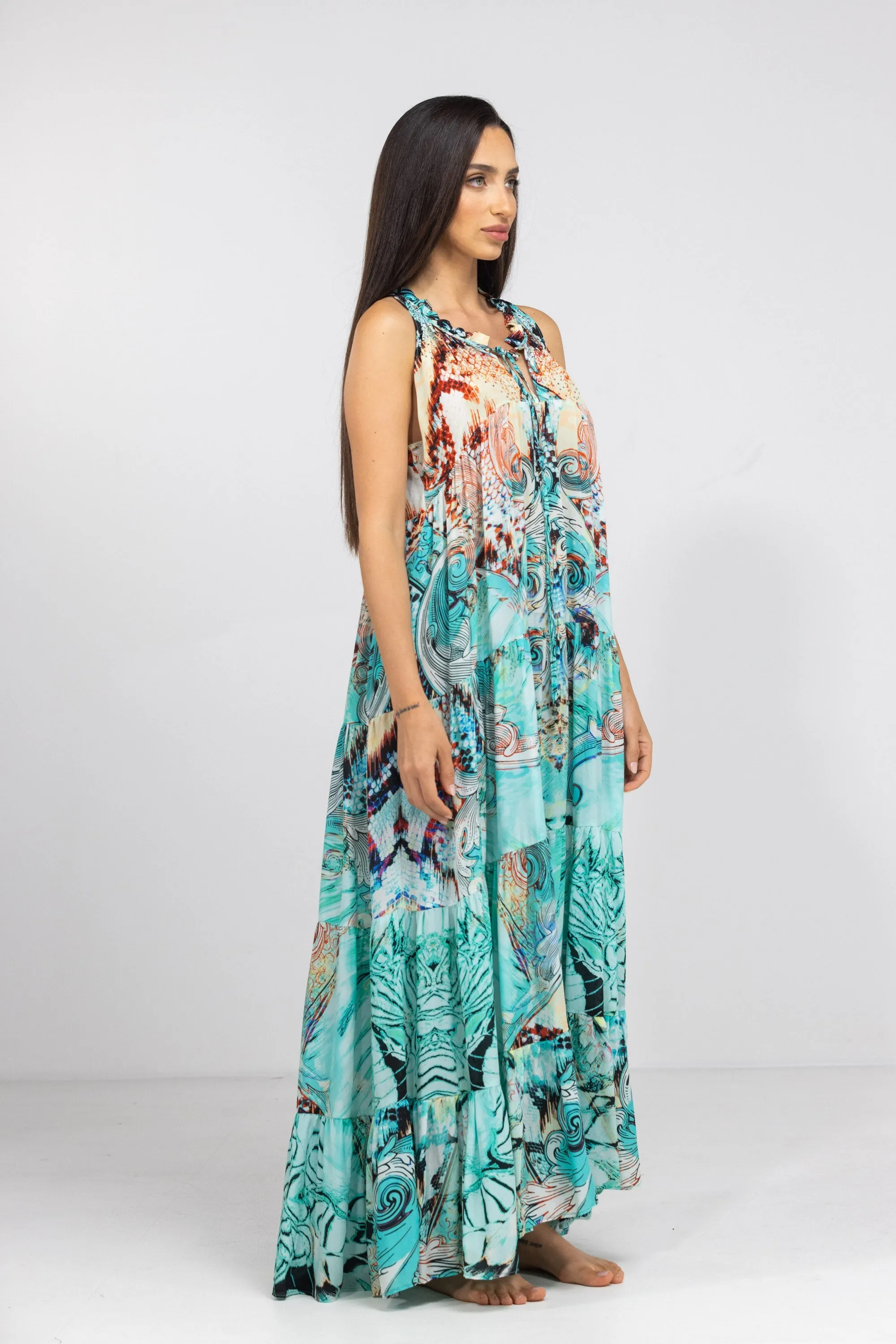 GOLDCOAST - FRILL ARMHOLE MAXI DRESS