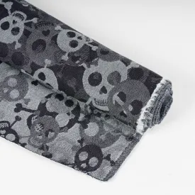 indigo jaquard skulls - 10oz