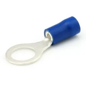 Insulated 4.3mm Ring Terminal - 1.5-2.5mm² Cable (Blue) Pack of 100