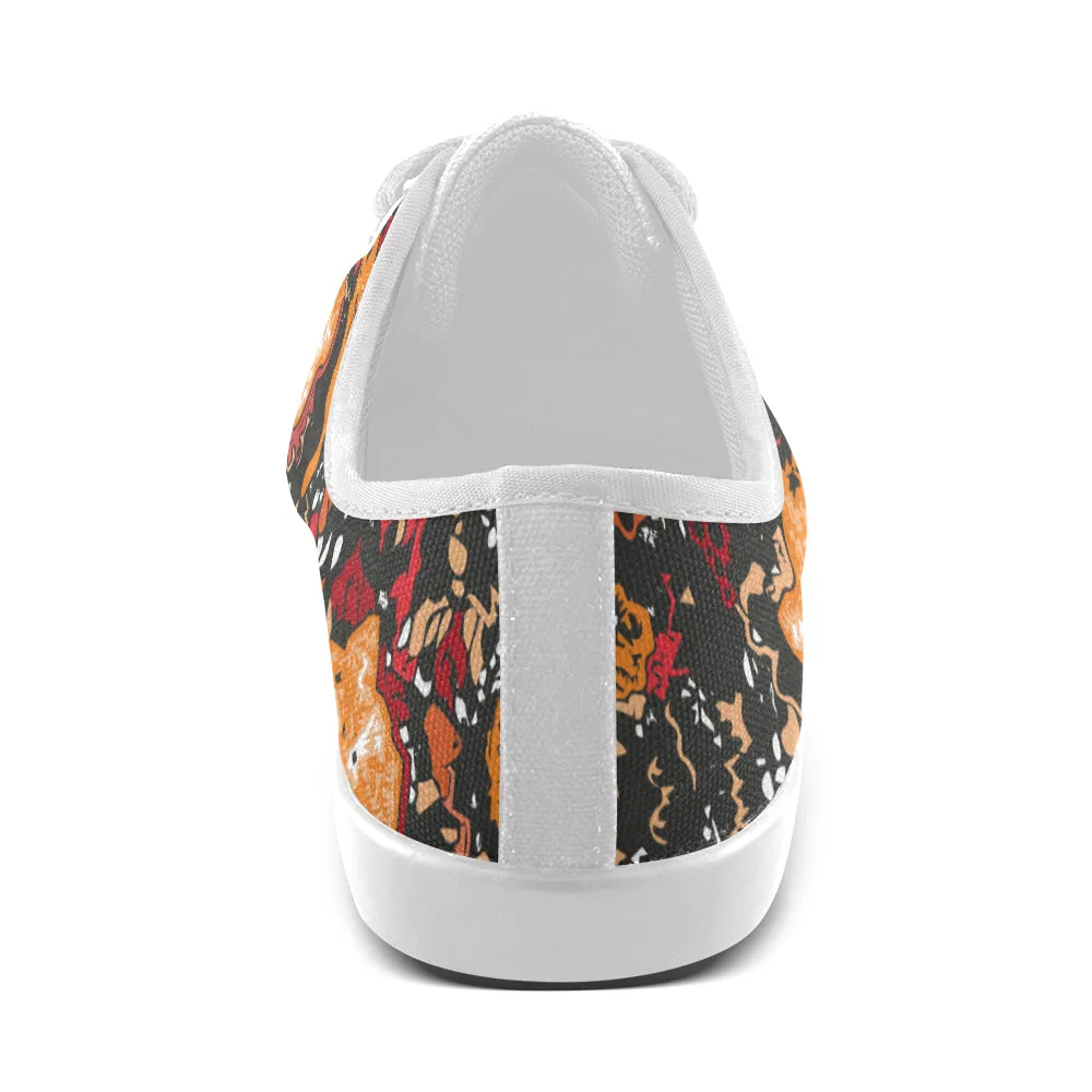 Kids Galaxy Doodle Print Canvas Low Top Shoes
