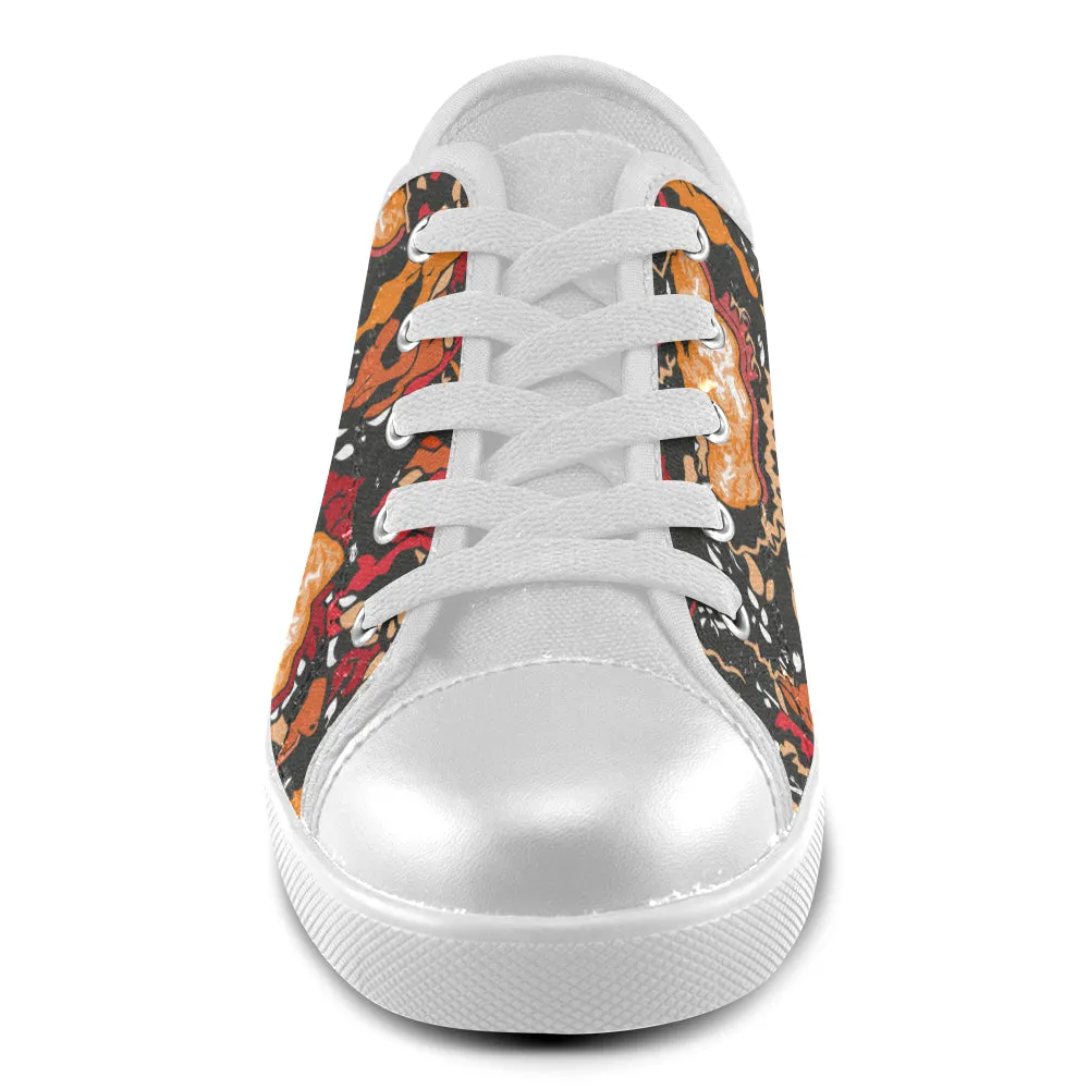 Kids Galaxy Doodle Print Canvas Low Top Shoes