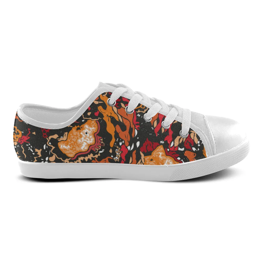 Kids Galaxy Doodle Print Canvas Low Top Shoes