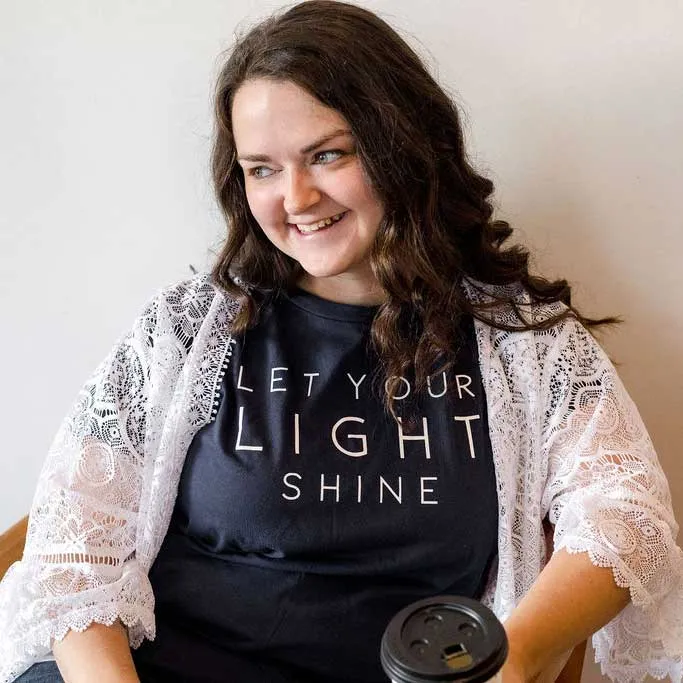 Let Your Light Shine Ladies Short Sleeve Shirt