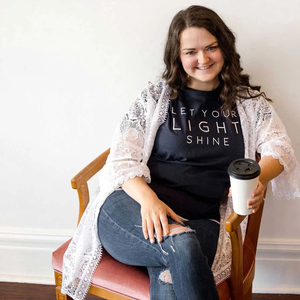 Let Your Light Shine Ladies Short Sleeve Shirt