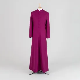 Men's Custom Roman Purple Single-Breasted Cassock in Lightweight Pure Wool