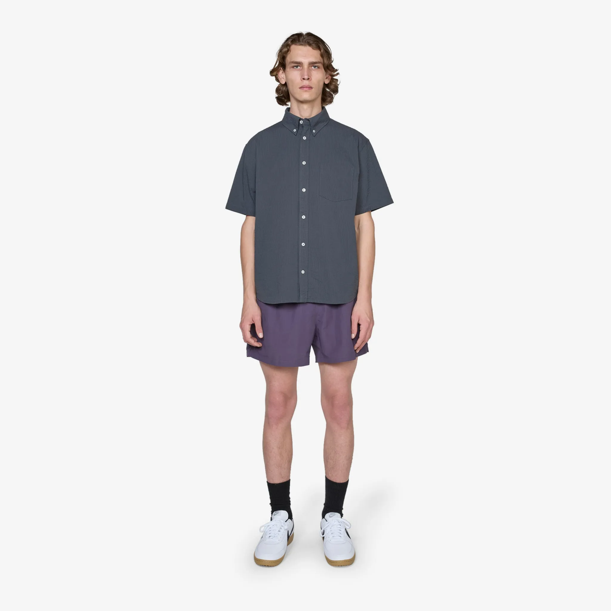 Nike Life Seersucker Button-Down Shirt Anthracite