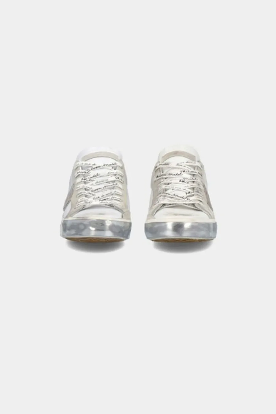 PRSX Low Woman Foxy Lamine Blanc Argent