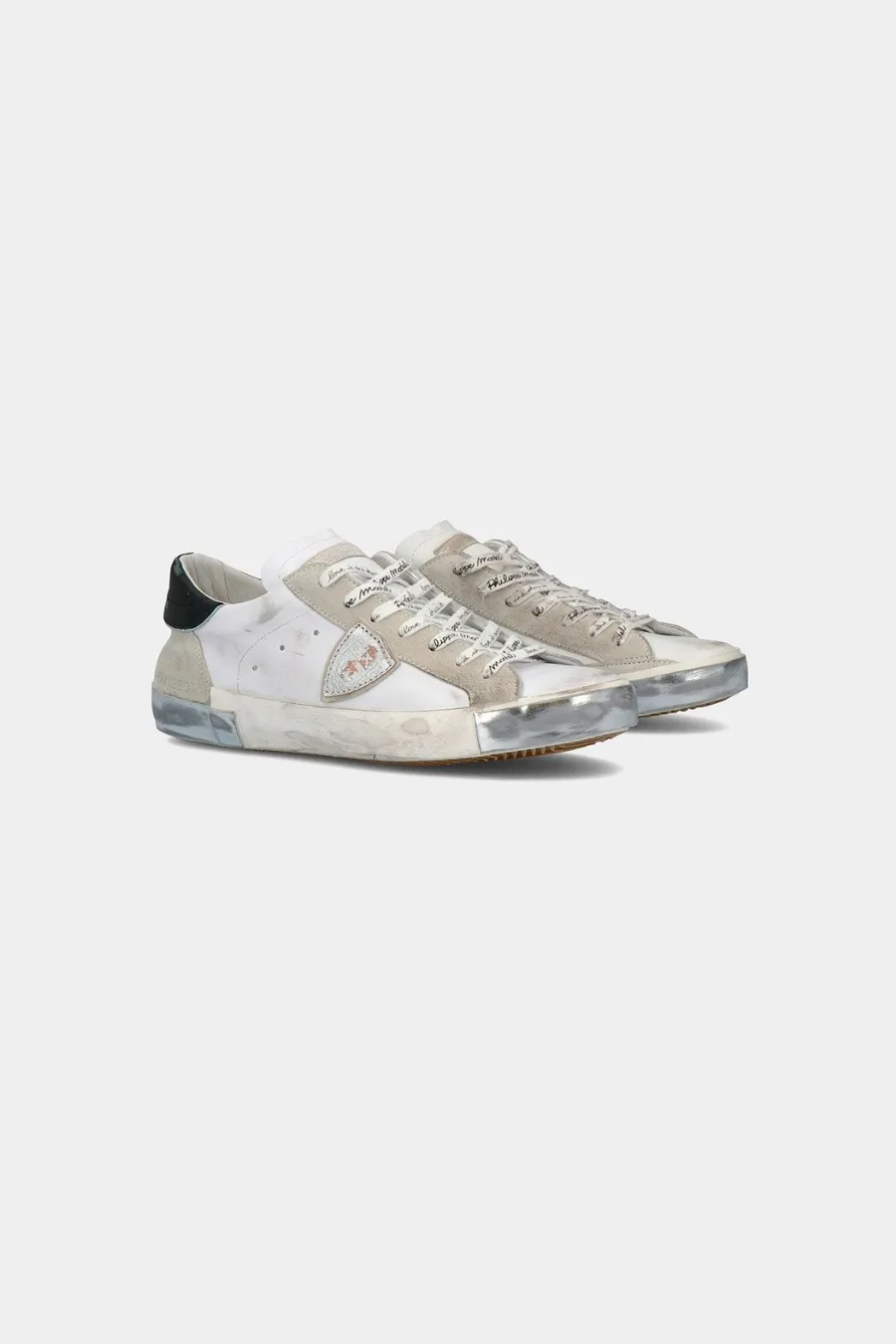 PRSX Low Woman Foxy Lamine Blanc Argent