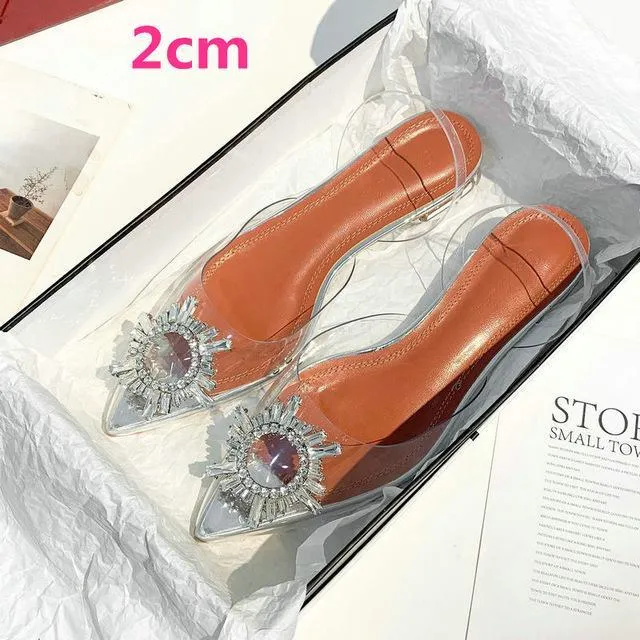 Sexy High Heels Sandals Shoes Woman Silver Rhinestone Wedding Shoes