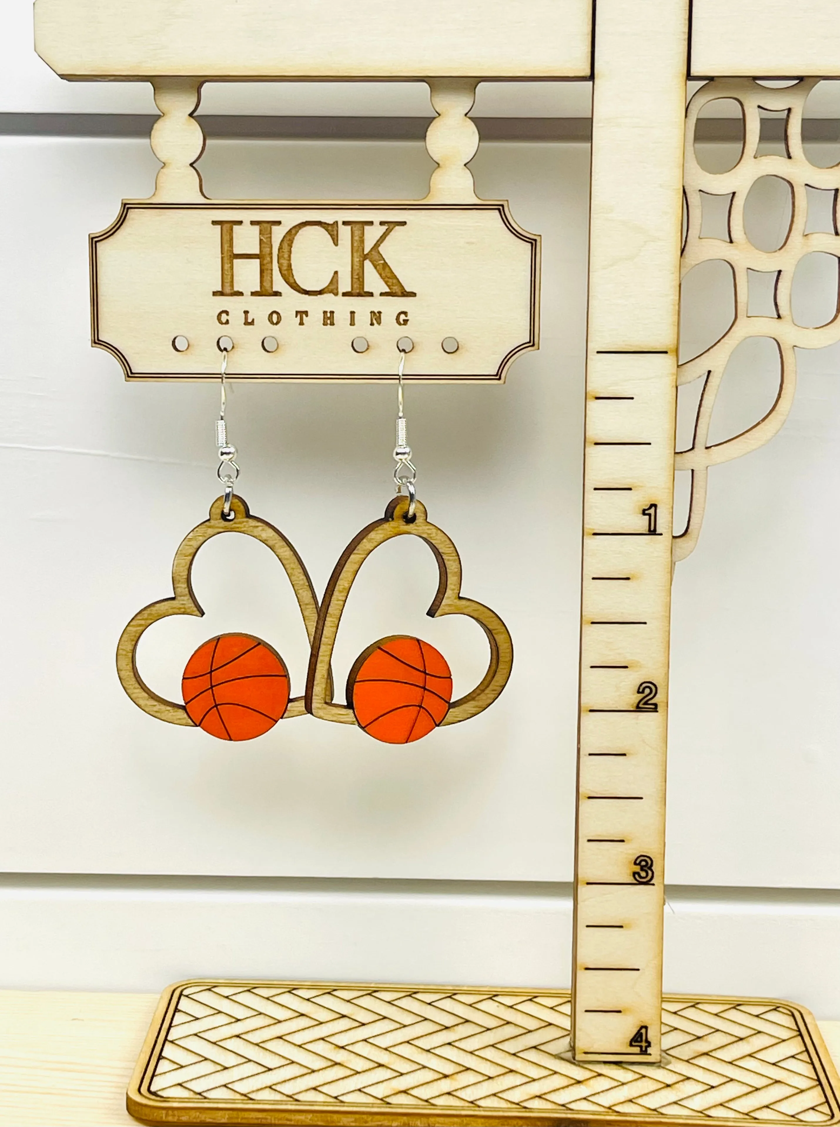 Sports Heart Dangle Earrings- 7 Options!