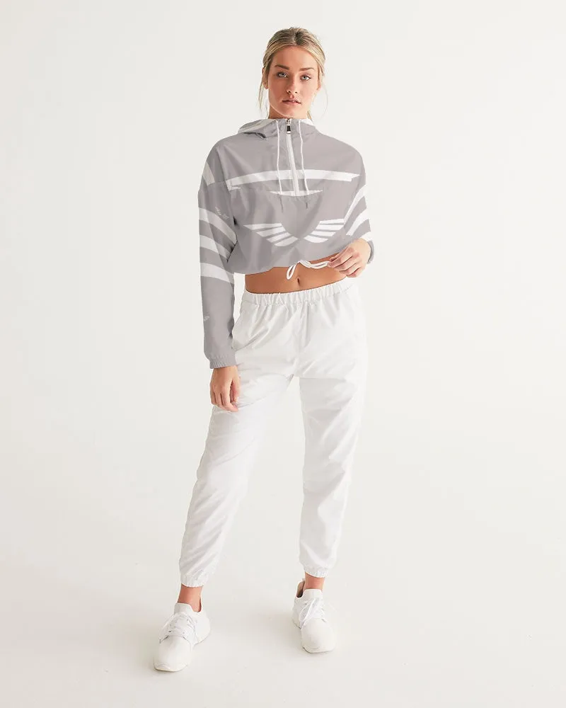 Streamz  Gray & Grateful Women's Cropped Windbreaker