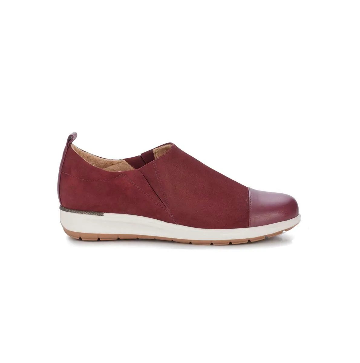 Walking Cradles Wc Ozzie Women Casual Slip-on In Wine Print Nubuck