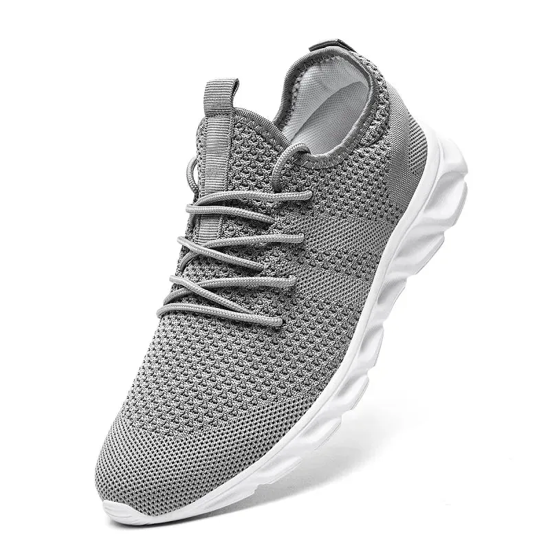 White Outdoor Breathable Mesh Black Running Shoes